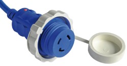 Plug + cablu de 15 m albastru